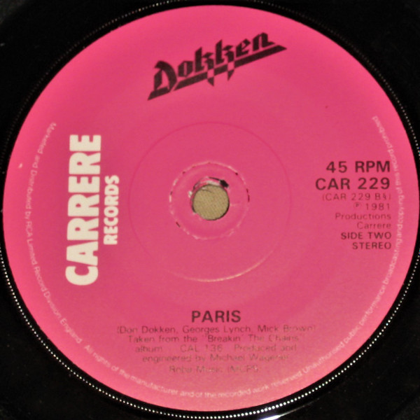 Dokken - We're Illegal - Used Vinyl Record 7" image 4