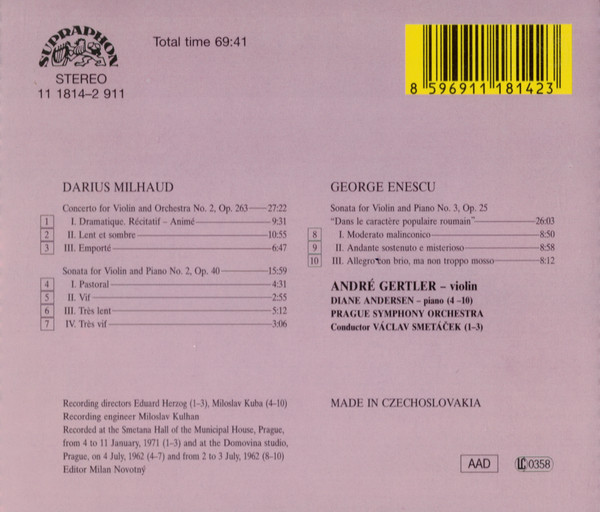 Andre Gertler - André Gertler - Used CD image 2