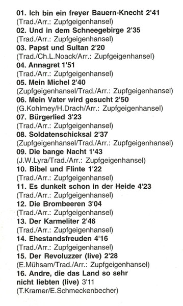 Zupfgeigenhansel - Volkslieder II - Used CD image 6