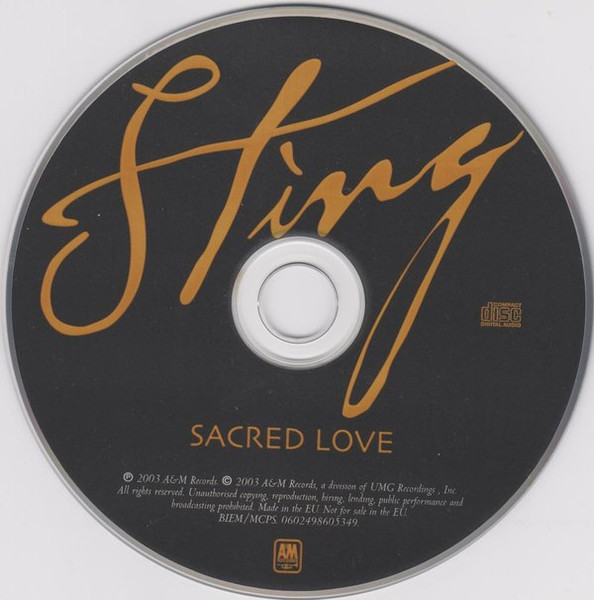 Sting - Sacred Love - Used CD image 3