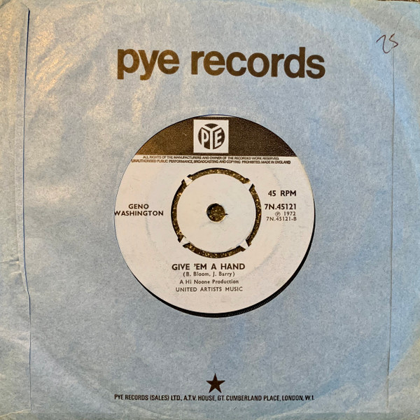 Geno Washington - Dirty, Dirty - Used Vinyl Record 7" image 2