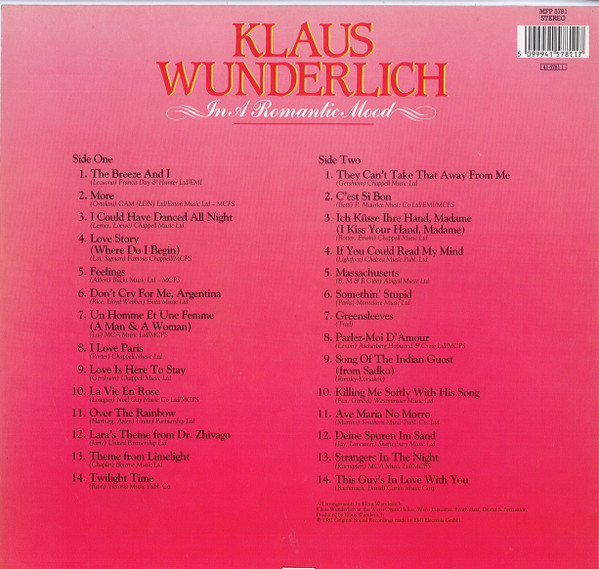 Klaus Wunderlich - In A Romantic Mood - Used Vinyl Record image 2
