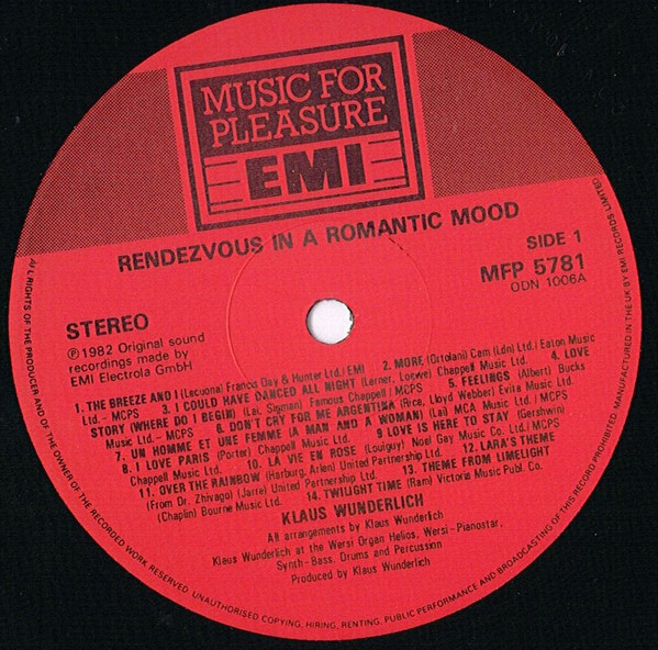 Klaus Wunderlich - In A Romantic Mood - Used Vinyl Record image 3