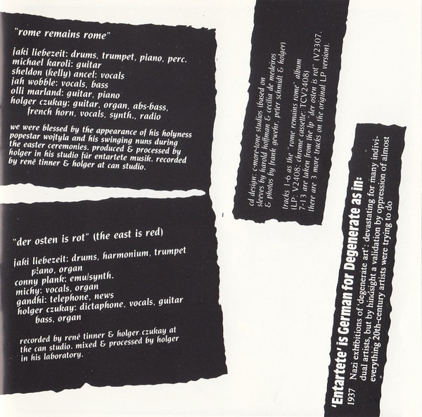 Holger Czukay - Rome Remains Rome And Excerpts From Der Osten Ist Rot - image 6