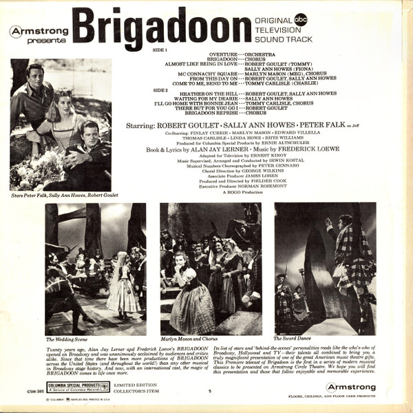 Various - Brigadoon: Original Television Sound Track - Used Vinyl Re image 2