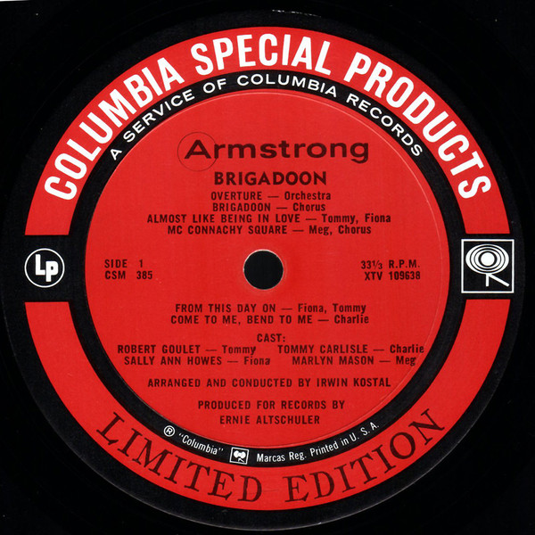 Various - Brigadoon: Original Television Sound Track - Used Vinyl Re image 3