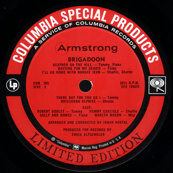 Various - Brigadoon: Original Television Sound Track - Used Vinyl Re image 4