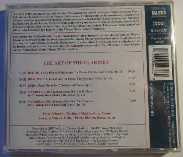 Peter Schmidt - Art Of The Clarinet - Used CD image 3