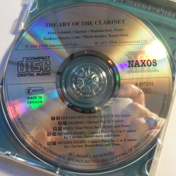 Peter Schmidt - Art Of The Clarinet - Used CD image 4