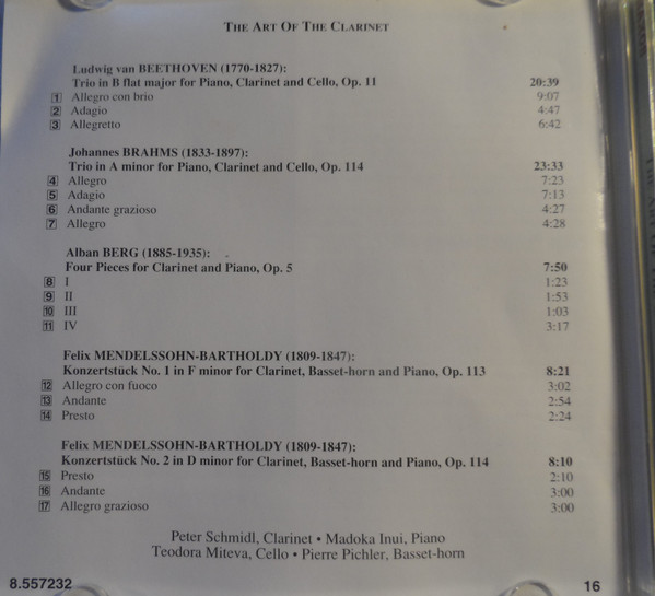 Peter Schmidt - Art Of The Clarinet - Used CD image 5