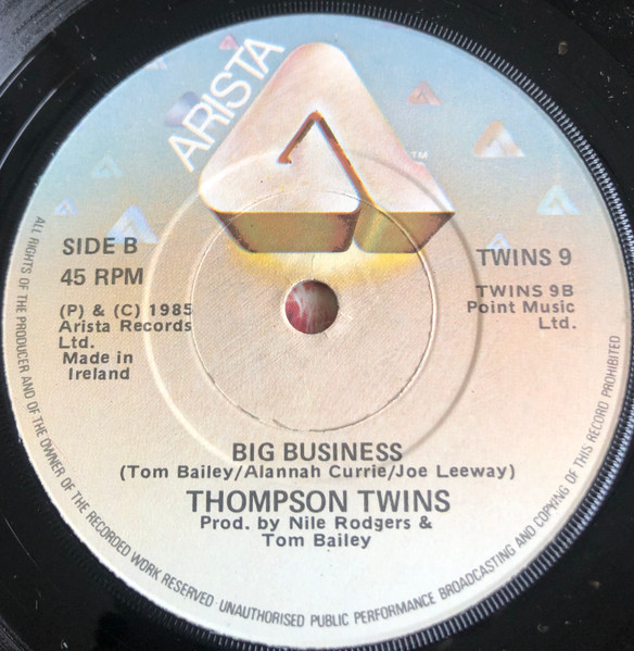 Thompson Twins - Don't Mess With Doctor Dream - Used Vinyl Record 7" image 2