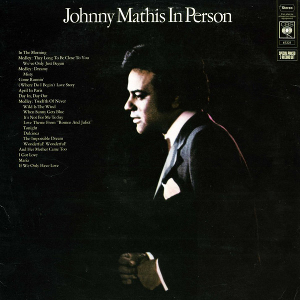 Johnny Mathis - In Person - Recorded Live At Las Vegas - Used Vinyl R image 2
