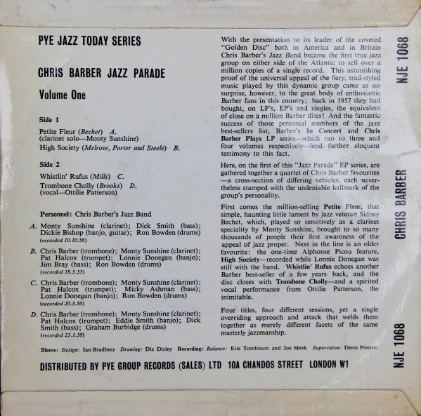 Chris Barber's Jazz - Chris Barber Jazz Parade Volume One - Used Vin image 2