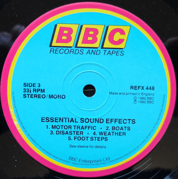 BBC Sound Effects Li - Essential Sound Effects - Used Vinyl Record image 3