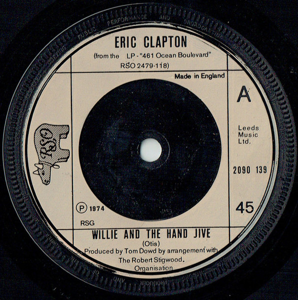 Eric Clapton - Willie And The Hand Jive - Used Vinyl Record 7" image 3
