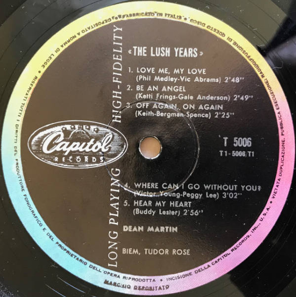 Dean Martin - Lush Years - Used Vinyl Record image 3
