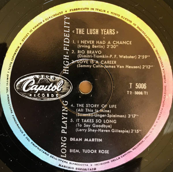 Dean Martin - Lush Years - Used Vinyl Record image 4