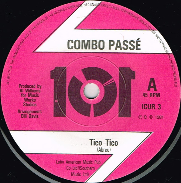 Combo Passe - Tico Tico - Used Vinyl Record 7" image 3