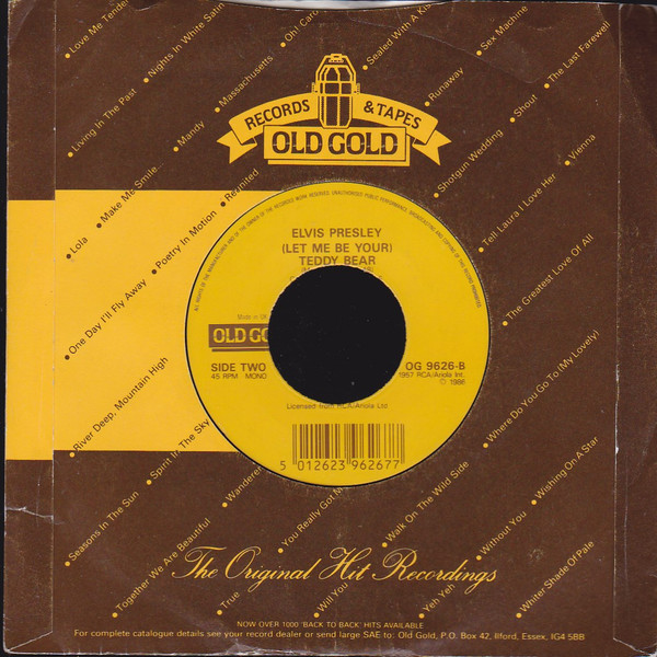 Elvis Presley - Love Me Tender / (Let Me Be Your) Teddy Bear - Used V image 2