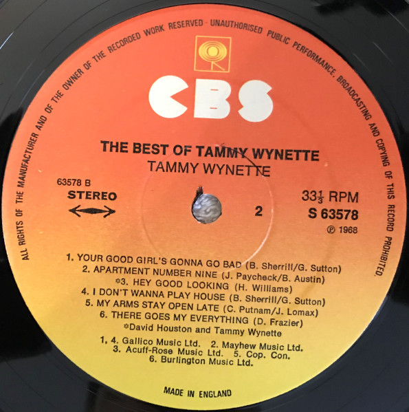 Tammy Wynette - Best Of  (Featuring: Stand By Your Man) - Used Vinyl image 4