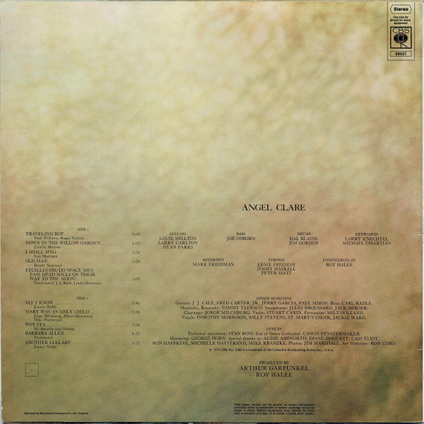 Art Garfunkel - Angel Clare - Used Vinyl Record image 2
