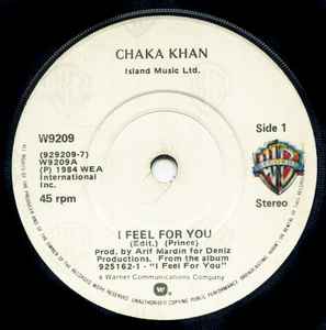 Chaka Khan - I Feel For You - Used Vinyl Record 7" image 1