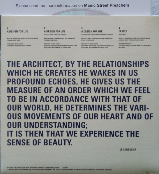 Manic Street Preache - A Design For Life - Used CD image 5