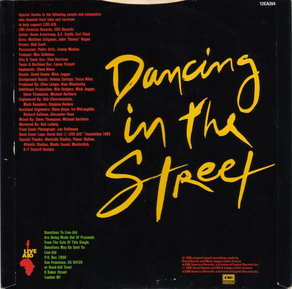 David Bowie - Dancing In The Street - Used Vinyl Record 12" image 2