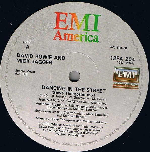 David Bowie - Dancing In The Street - Used Vinyl Record 12" image 3