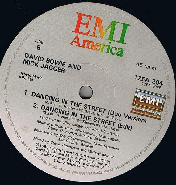 David Bowie - Dancing In The Street - Used Vinyl Record 12" image 4