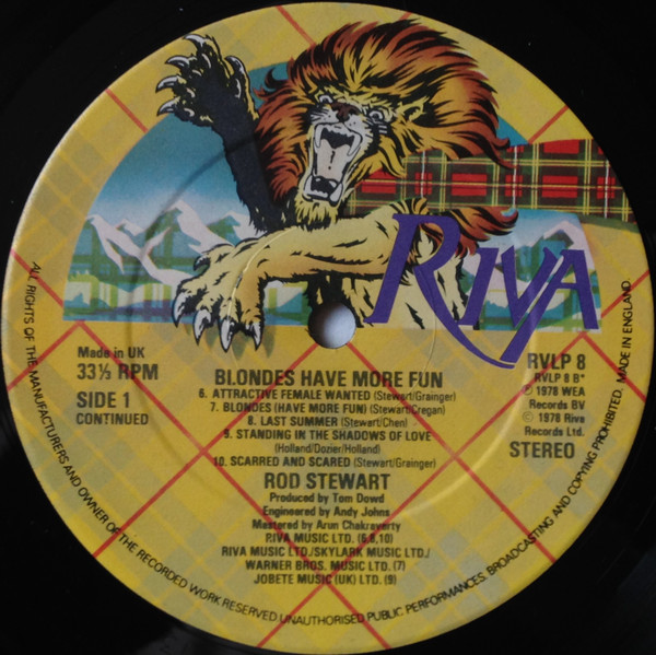 Rod Stewart - Blondes Have More Fun - Used Vinyl Record image 4