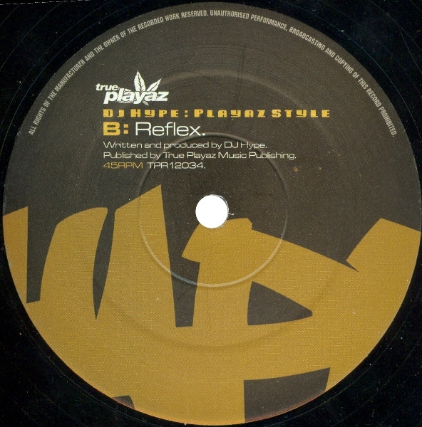 DJ Hype - Playaz Style - Used Vinyl Record 12" image 4