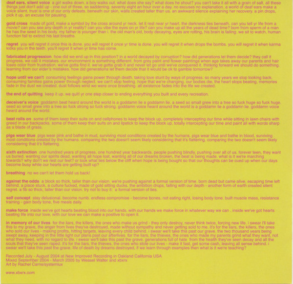 XBXRX - Sixth In Sixes - Used CD image 4