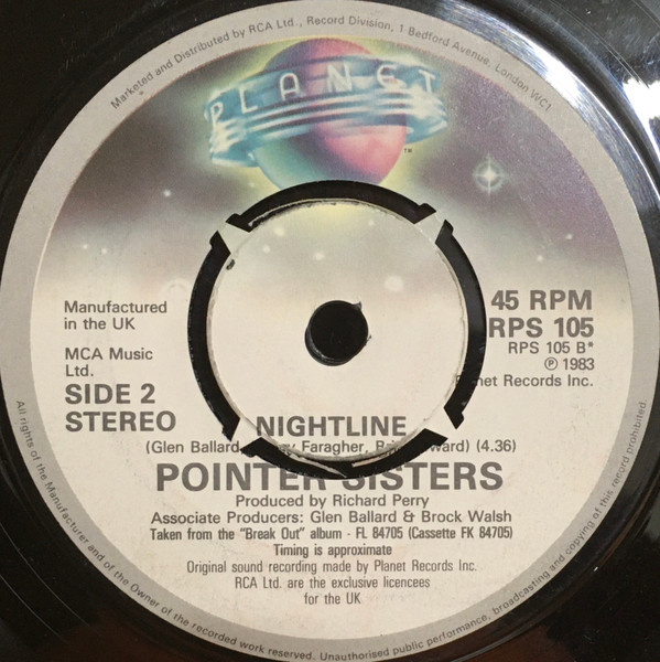 Pointer Sisters - Automatic - Used Vinyl Record 7" image 2