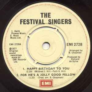 Festival Singers - Happy Birthday To You / For He's A Jolly Good Fell image 1