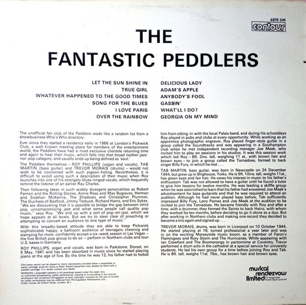 Peddlers - Fantastic Peddlers - Used Vinyl Record image 2