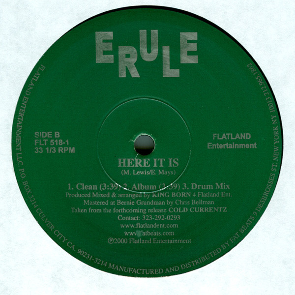 Erule - Real Me / Here It Is - Vinyl Record 12" image 4