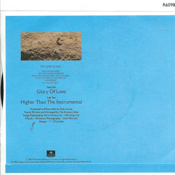Armoury Show - Glory Of Love - Used Vinyl Record 7" image 2