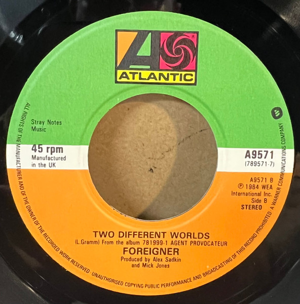 Foreigner - That Was Yesterday - Used Vinyl Record 7" image 4