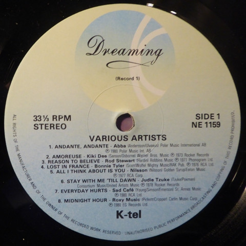 Various - Dreaming Vol.I - Used Vinyl Record image 3