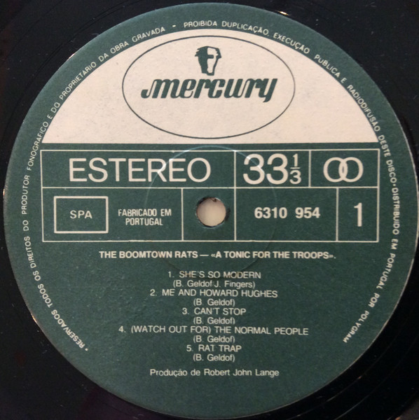Boomtown Rats - A Tonic For The Troops - Used Vinyl Record image 3