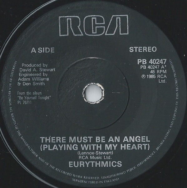 Eurythmics - re Must Be An Angel (Playing With My Heart) - Used Vinyl Re image 3