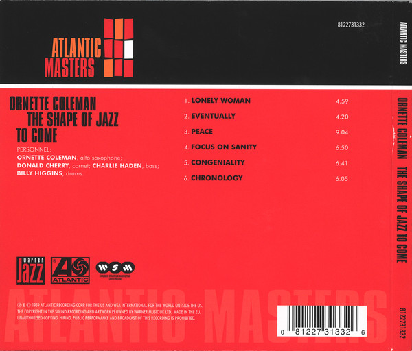 Ornette Coleman - Shape Of Jazz To Come - CD image 2