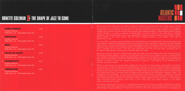 Ornette Coleman - Shape Of Jazz To Come - CD image 4