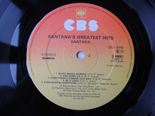 Santana - 's Greatest Hits - Used Vinyl Record image 4