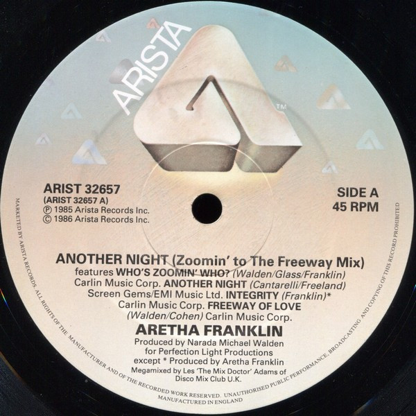 Aretha Franklin - Another Night (Zoomin' To The Freeway 12" Mega-Mix) - image 3