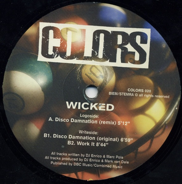 Wicked - Disco Damnation - Used Vinyl Record 12" image 2