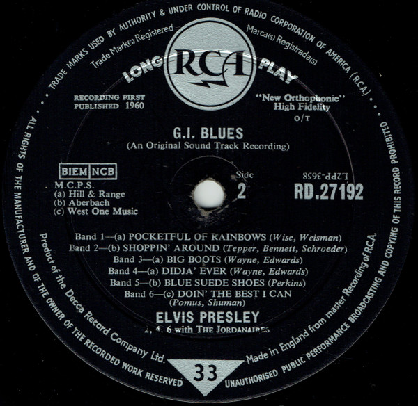 Elvis Presley - G.I. Blues - Used Vinyl Record Album image 4