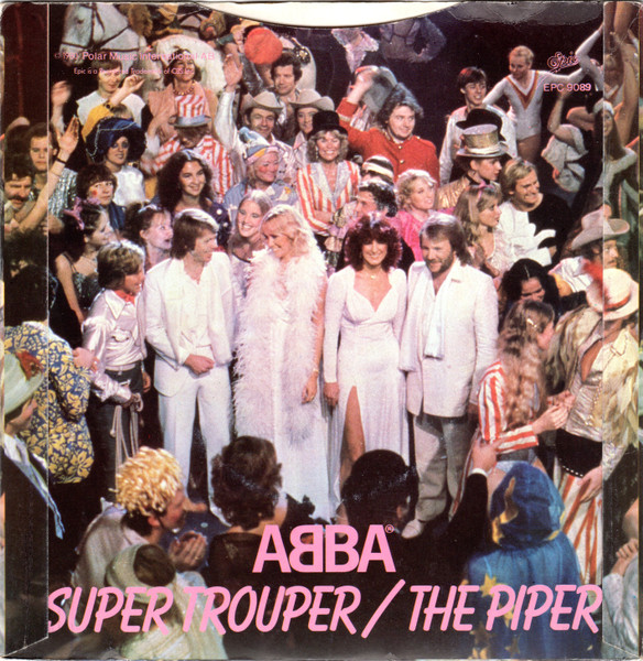 ABBA - Super Trouper / The Piper - Used Vinyl Record 7" image 2