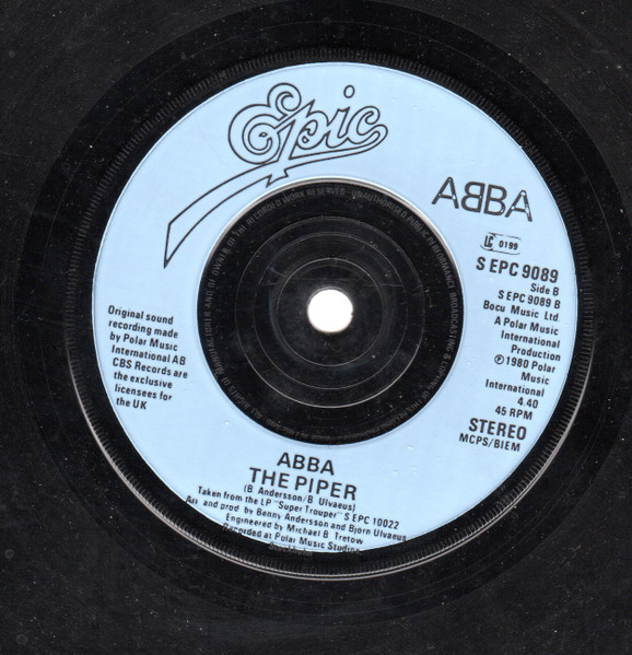 ABBA - Super Trouper / The Piper - Used Vinyl Record 7" image 4